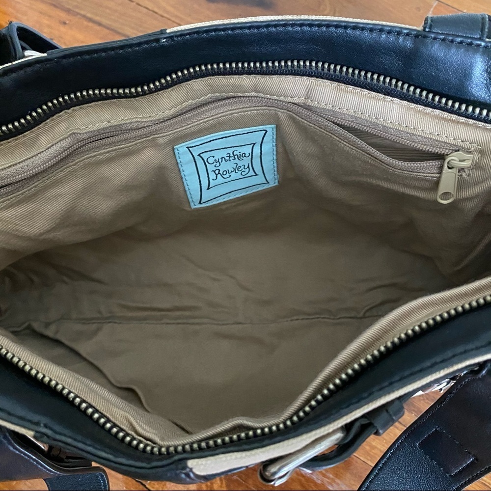 Cynthia Rowley Bag- Canvas and Leather! - Picture 4 of 5